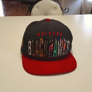 Chicago Blackhawks Black and Red Snapback